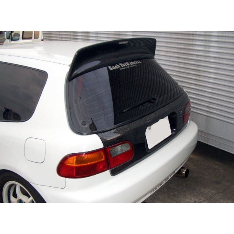 BACK YARD SPECIAL REAR ROOF SPOILER TWILL CARBON FOR HONDA CIVIC EG4 EG6 BACK-YARD-SPECIAL-00032