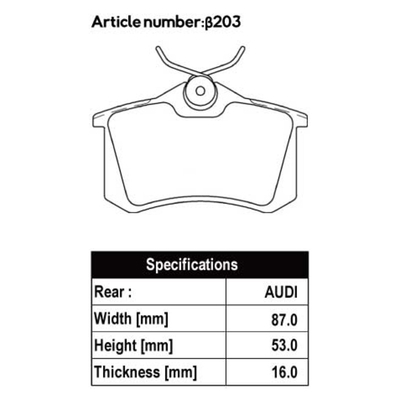 ACRE PC3200 BRAKE PAD REAR FOR VOLKS WAGEN PASSAT MK V VI 2.3 V5 2.8 V6 3BAZX 3BAMX 3BAMXF 3BACKF 3BAPRF 203-PC3200