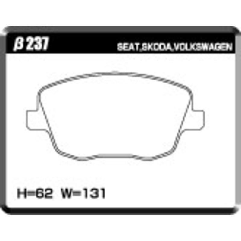 ACRE PC3200 BRAKE PAD FRONT FOR VOLKS WAGEN POLO 9N 1.8 GTI 9NBJX 237-PC3200