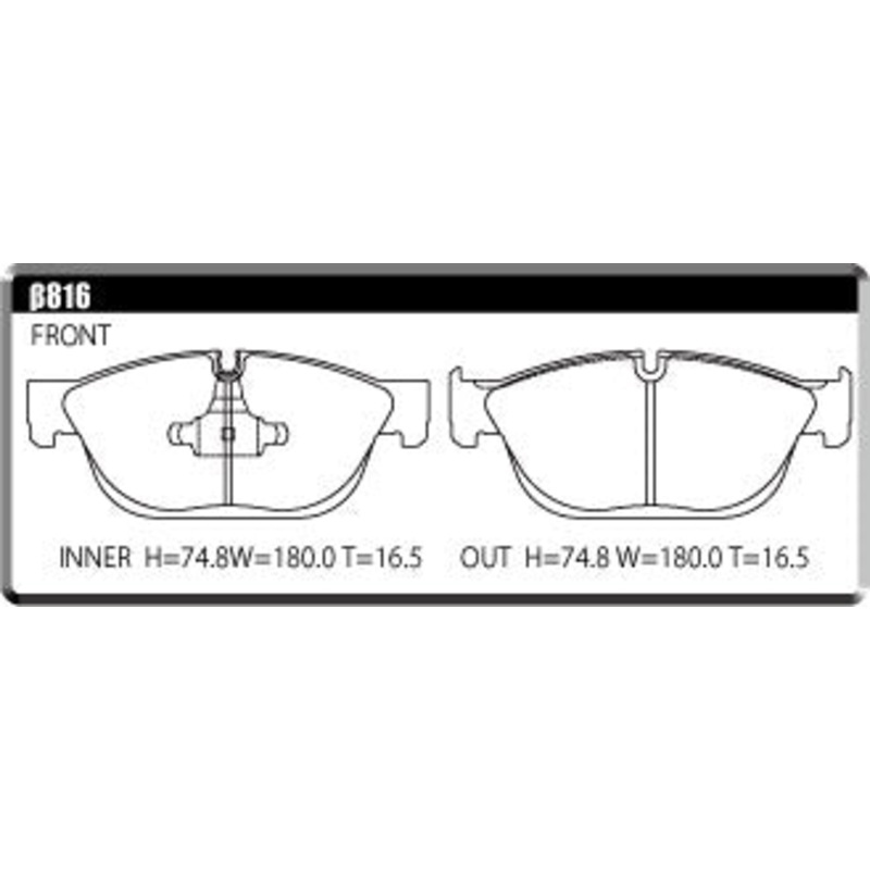 ACRE PC2600 BRAKE PAD FRONT FOR CITROEN DS4 1.6 TURBO MT B7C5F03S 816-PC2600