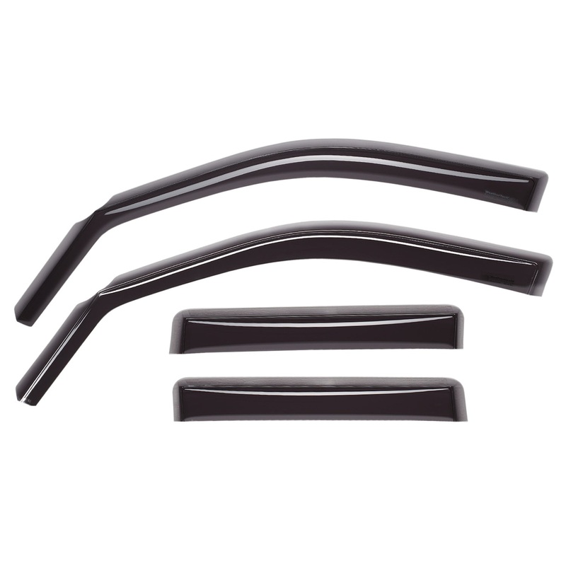 Side Window Deflector; 4 pc.; Fits Chrome Window Frame Only; Dark Tint; - CFRI736087746