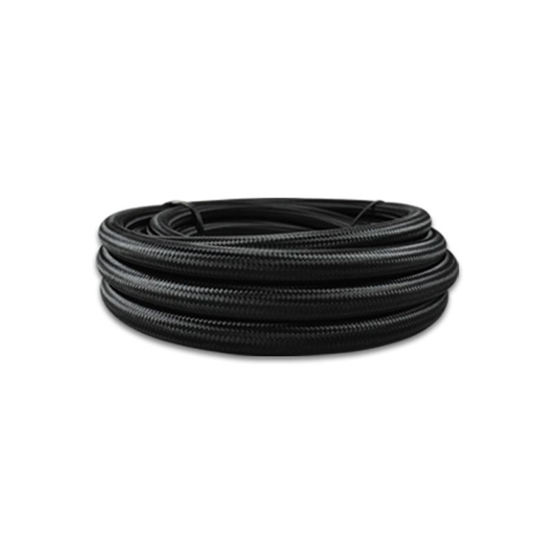 Nylon Braided Flex Hose; 20ft Roll; Black; with PTFE Liner; AN Size: -4; - CFRI736072603