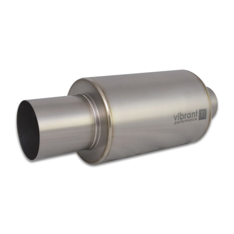 Titanium Muffler; 2.5 in. Inlet/Outlet; w/Straight Cut Natural Tip; - CFRI736072505