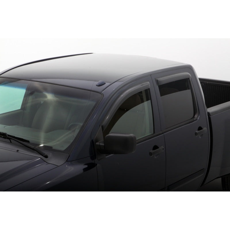 AVS 04-15 Nissan Titan Crew Cab Ventvisor Outside Mount Window Deflectors 4pc - Smoke