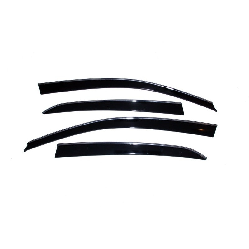 AVS 07-11 Toyota Camry Ventvisor Low Profile Deflectors 4pc - Smoke w/Chrome Trim