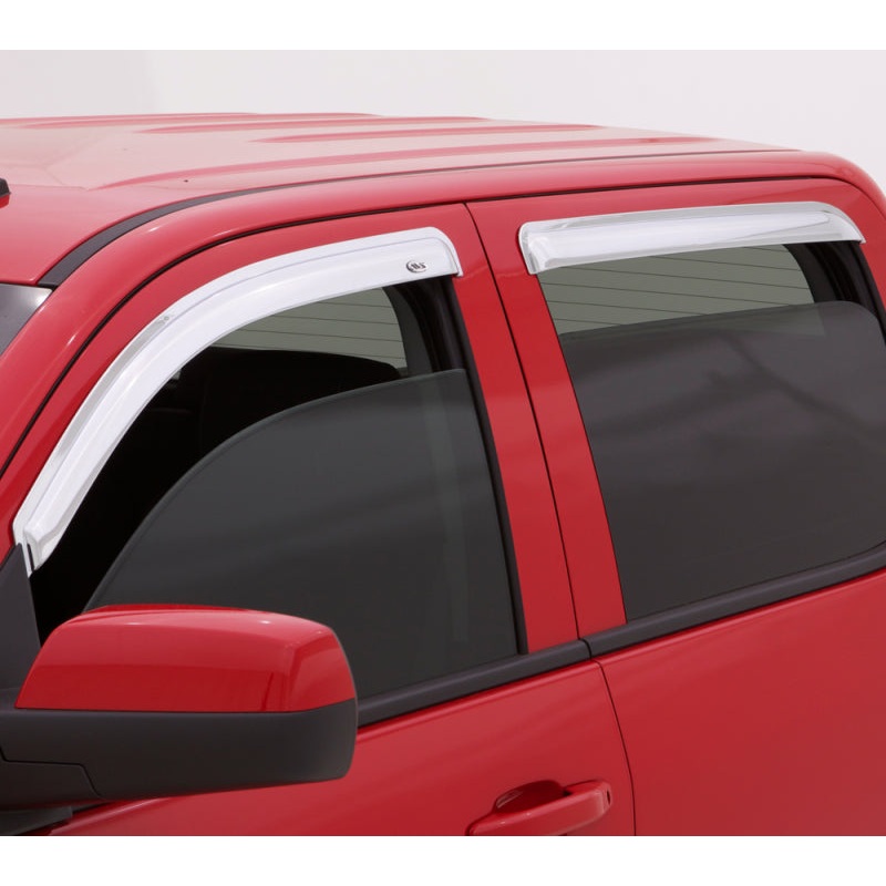 AVS 09-17 Chevy Traverse Ventvisor Outside Mount Front & Rear Window Deflectors 4pc - Chrome