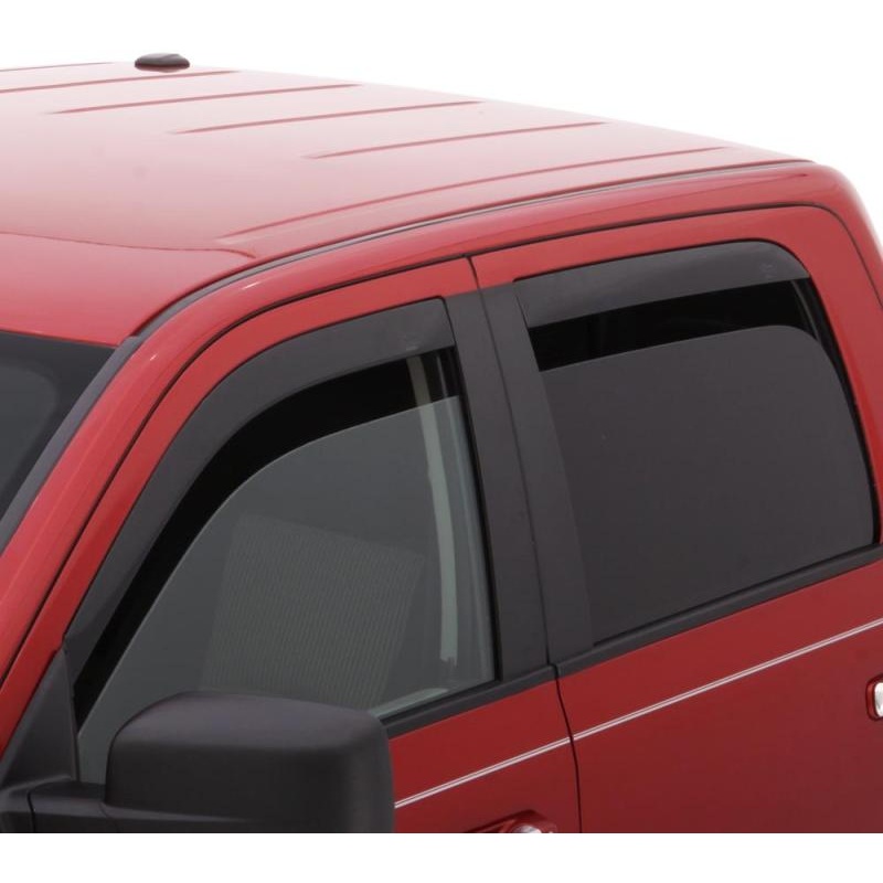 AVS 09-18 Dodge RAM 1500 Crew Cab Ventvisor Low Profile In-Channel Deflectors 4pc - Smoke