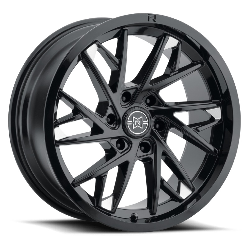 Method Raised MR801 22x12 / 8x180 BP / -40mm Offset / 124.1mm Bore - Gloss Black Milled Wheel