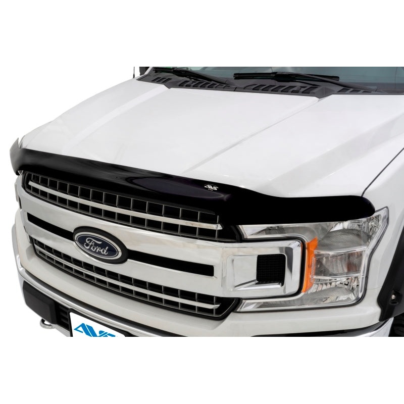 AVS 08-10 Ford F-250 (Behind Grille) Bugflector Deluxe 3pc Medium Profile Hood Shield - Smoke