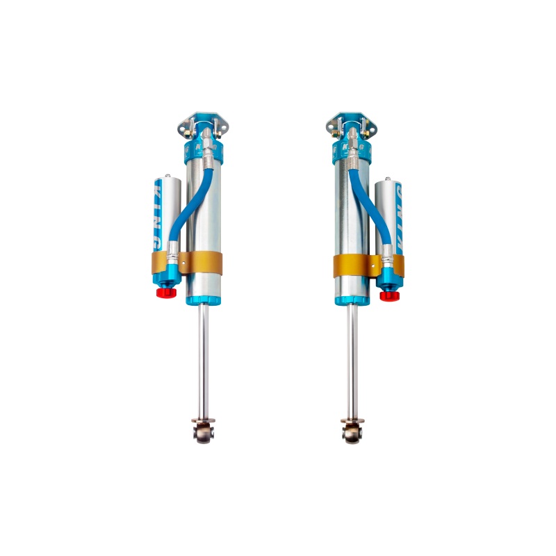 King Shocks 97-06 Jeep Wrangler TJ Rear 2.5 Dia Piggy Hose Res Shock 3-5in Lift w/Adjuster (Pair)