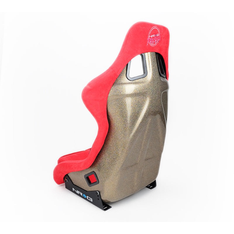 NRG FRP Bucket Seat ULTRA Edition - Large (Red Alcantara/Gold Glitter Back)
