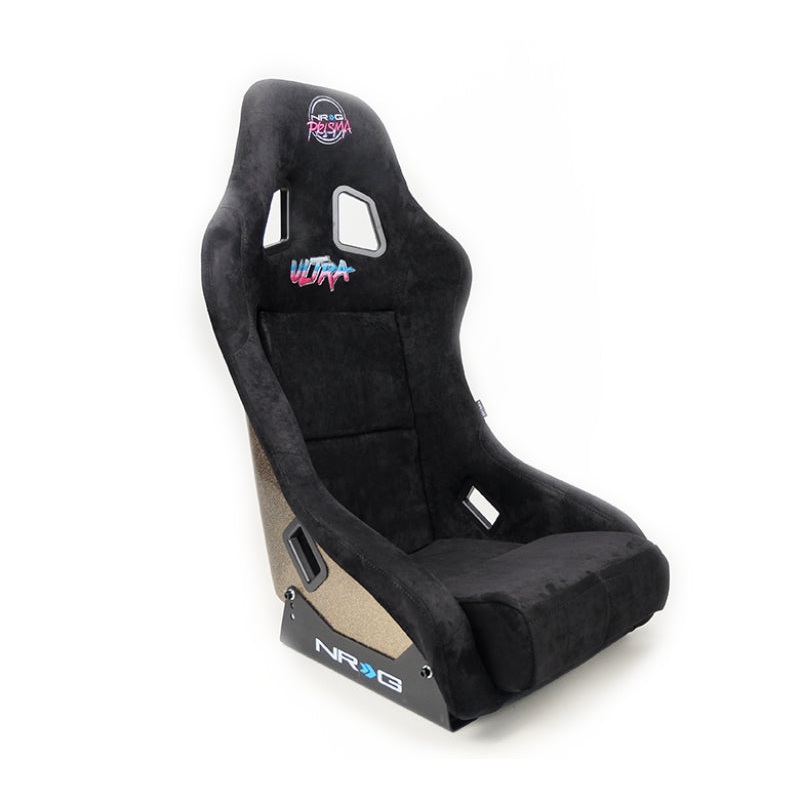 NRG FRP Bucket Seat ULTRA Edition - Medium (Black Alcantara/Gold Glitter Back)