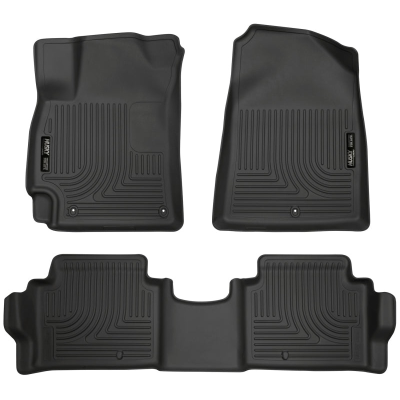 Husky Liners 2017 Hyundai Elantra Weatherbeater Black Front and Second Row Floor Liners