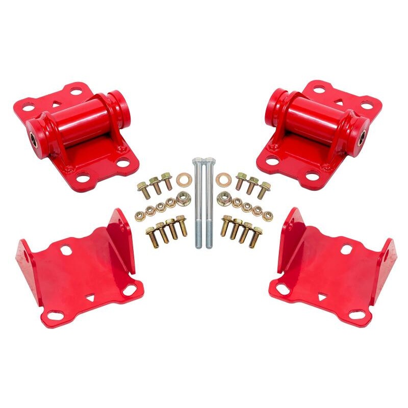 BMR 78-87 G-Body Motor Mount Kit Upper & Lower Poly - Red