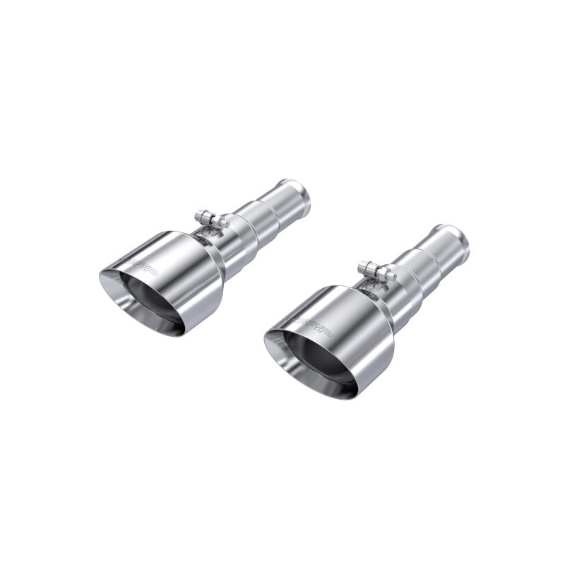 MBRP 19-24 Ram 1500 5.7L Hemi 3in Inlet 5in OD Dual Wall Angle Cut T304 SS Exhaust Tips - Pairs