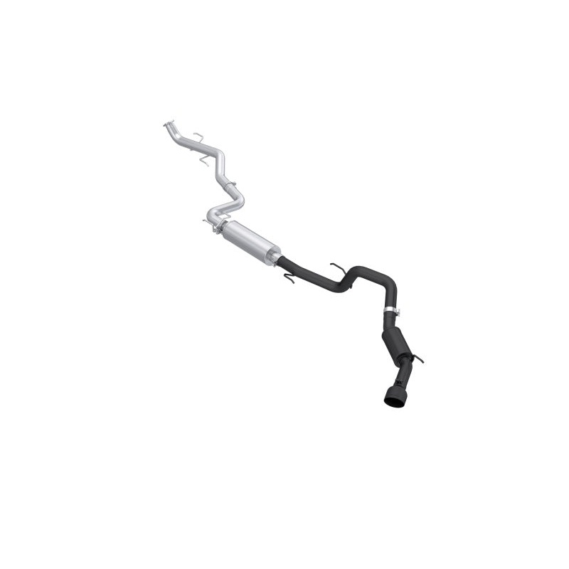 MBRP 2024 Toyota Tacoma 2.4L (Excl Leaf Spring) 3in Cat-Back Single Exit Blk-Coated Aluminized Steel