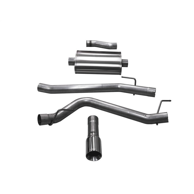 Corsa 2020-2024 Jeep Gladiator JT 3.6L Single Side Exit Cat-Back Exhaust w/ Single 4in PolishedTip