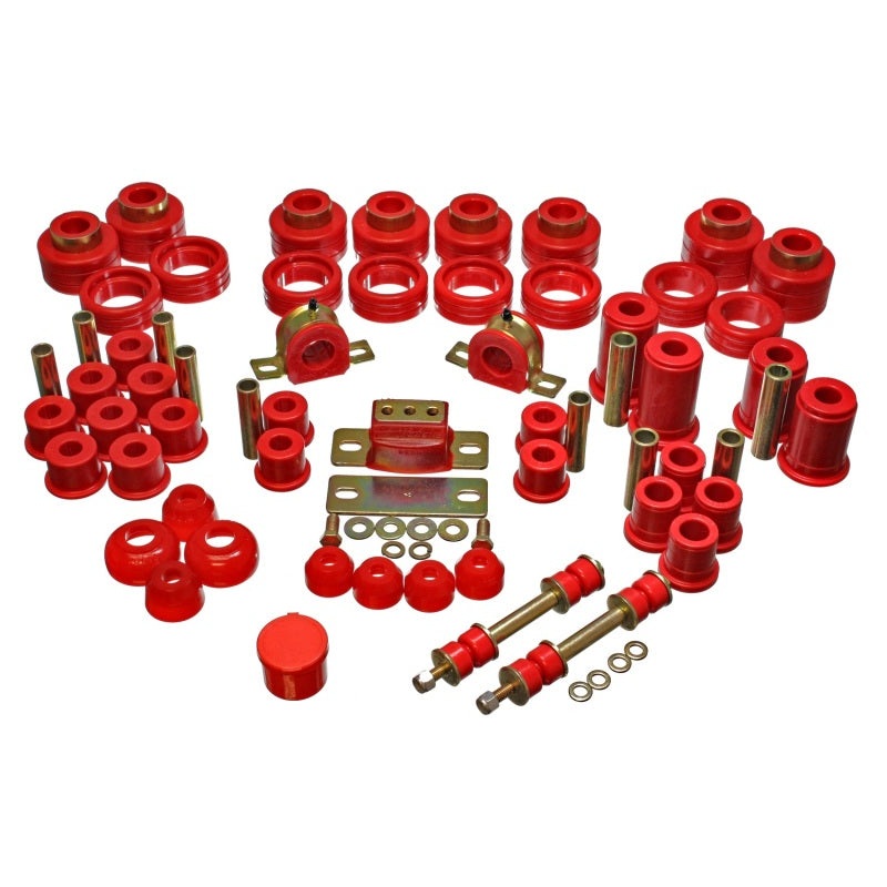 Energy Suspension 88-98 Chevy/GMC 2WD 1/2, 3/4, 1 Ton PickUp Red Hyper-flex Master Bushing Set