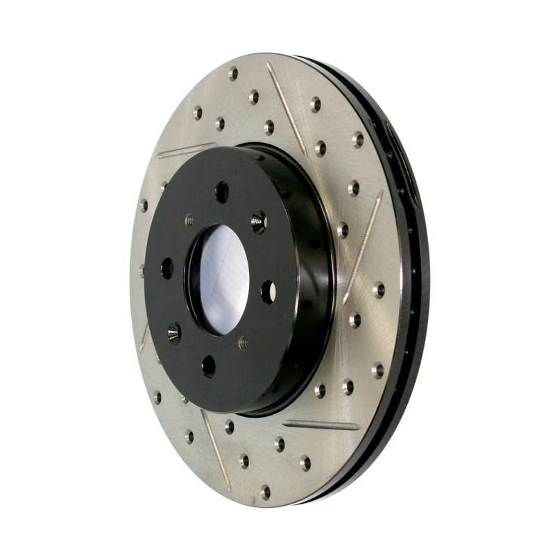 StopTech 2013+ BMW F30 3-Series Right Slotted & Drilled Sport Brake Rotor - Rear