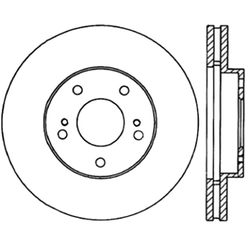 StopTech Power Slot 6/89-96 Nissan 300ZX Slotted & Drilled Right Front Rotor