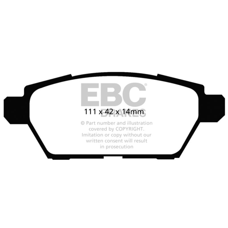 EBC 06-09 Ford Fusion 2.3 Ultimax2 Rear Brake Pads