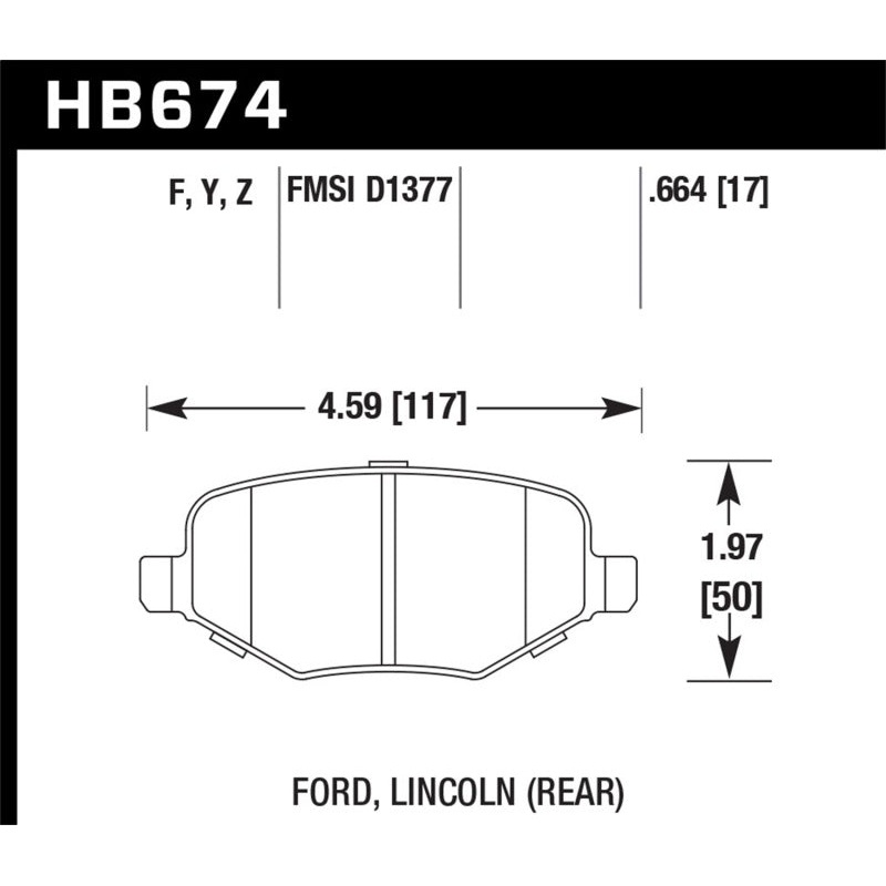 Hawk 11-19 Ford Explorer HPS 5.0 Rear Brake Pads