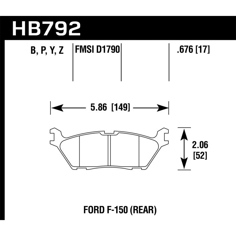 Hawk 15-20 Ford F-150 Rear DTC-60 Brake Pads