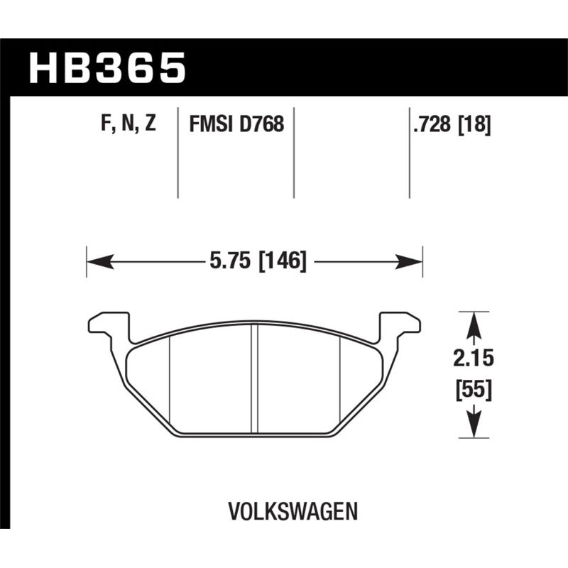 Hawk HPS 5.0 Street Brake Pads - Front