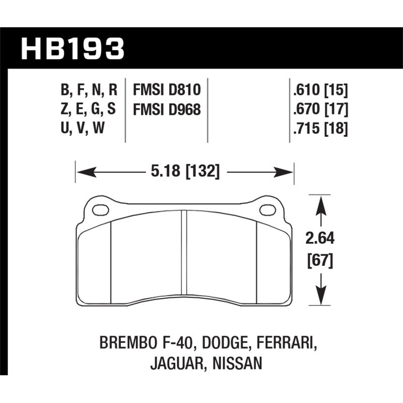 Hawk Rotora FC4 DTC-70 Race Brake Pads