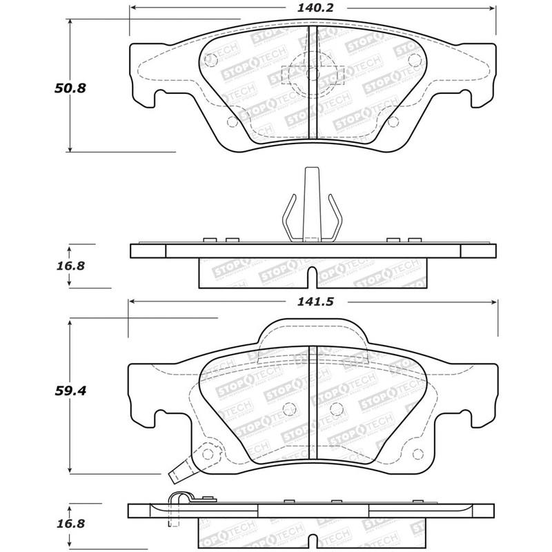 StopTech Performance 11-17 Dodge Durango Rear Brake Pads
