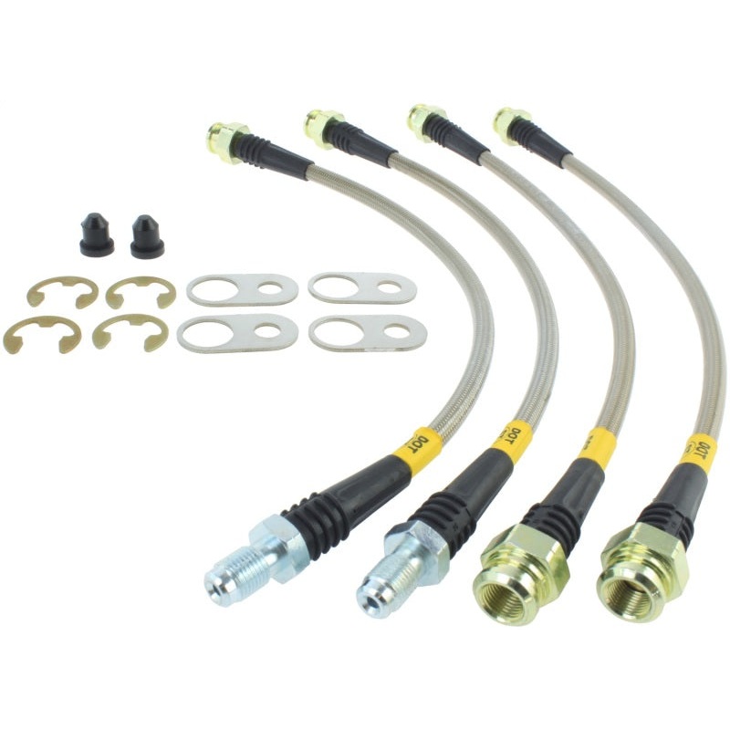 StopTech 08-10 Mitsubishi Lancer Ralliart Stainless Steel Rear Brake Lines