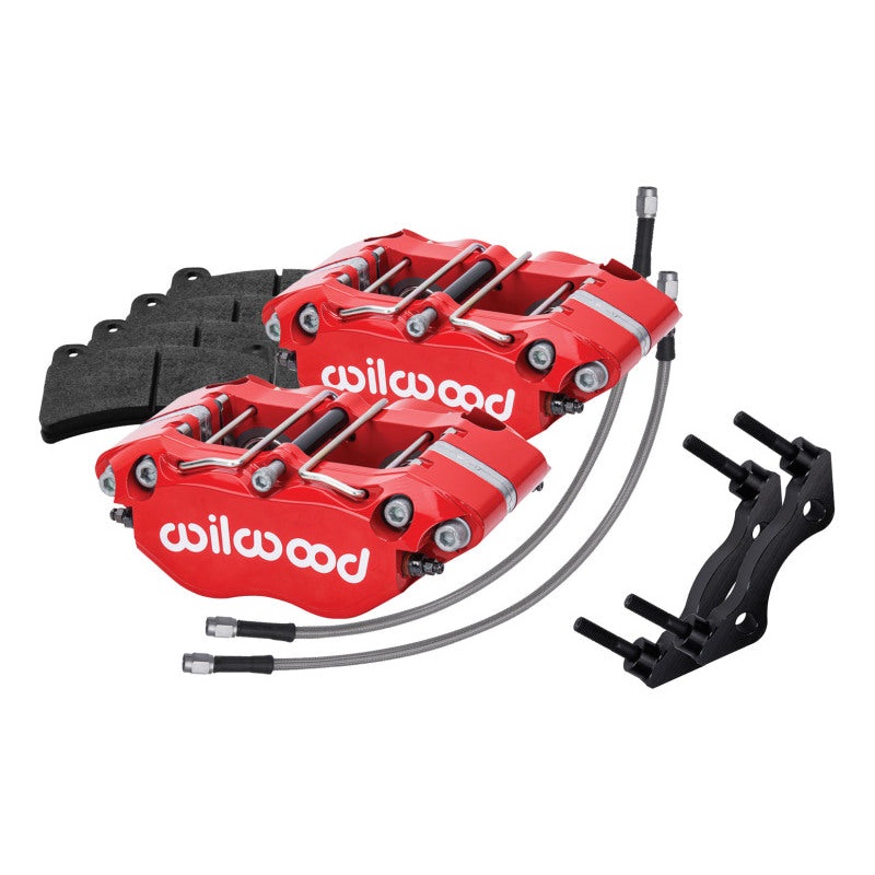 Wilwood 84-89 Porsche 911 Rear Dynapro Caliper Kit 3in MT - Red