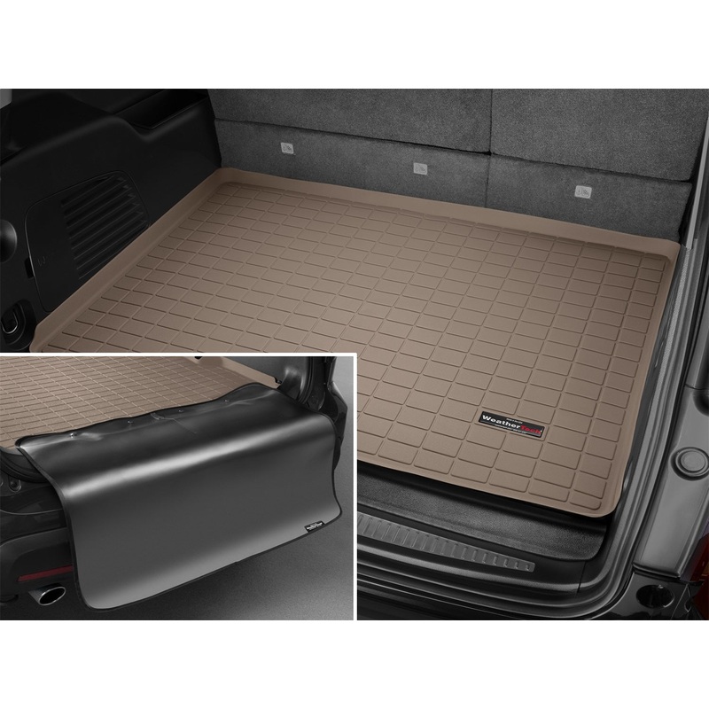 Cargo Liner w/Bumper Protector; Behind Third Row Seating; Tan; - WP363569370