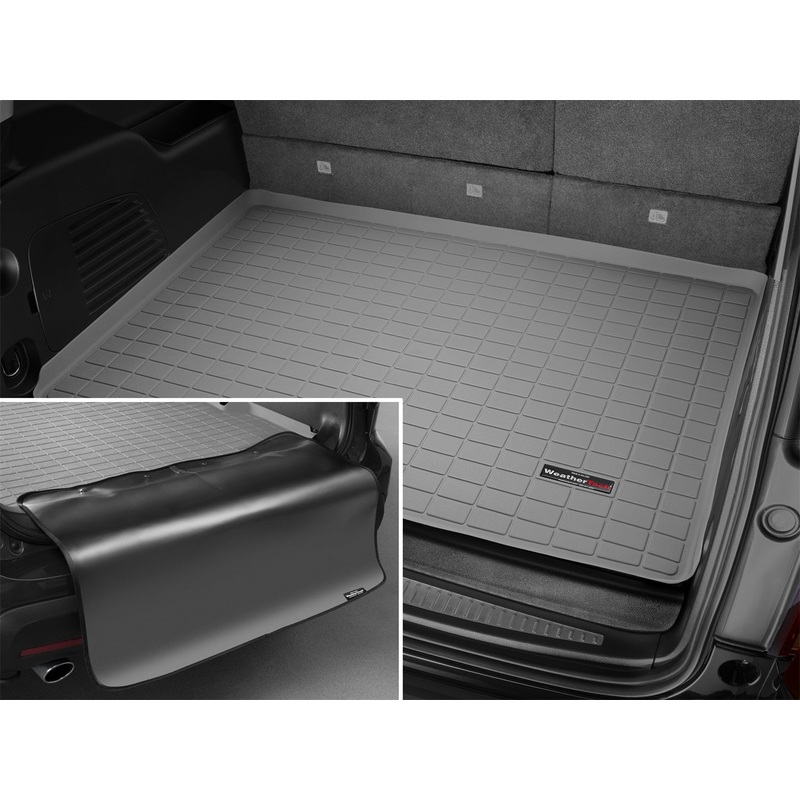 Cargo Liner w/Bumper Protector; Behind Third Row Seating; Gray; - WP363568438