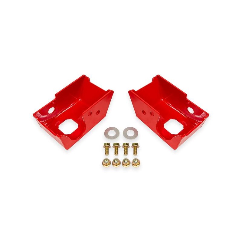 BMR 2021+ Ford Bronco (Exc. Bronco Sport) Rear Shock Mount Skid Plates - Red
