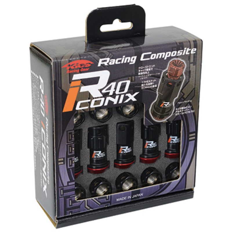 Project Kics 12X1.25 R40 Iconix Lug Nuts w/o Cap 16+4 Black