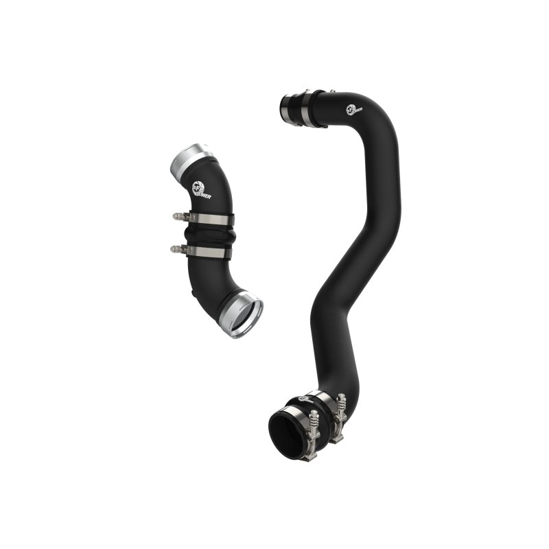 aFe 06-10 GM Diesel Trucks V8 6.6L BladeRunner Aluminum Hot & Cold Charge Pipe Kit - Black