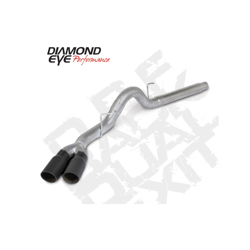 Diamond Eye 18-19 Ford 3.0L Pwrstrk F150 - 4in Alum DPF Back Exh Kit Sprt Dual w/Tips 4512BRA-DEBK