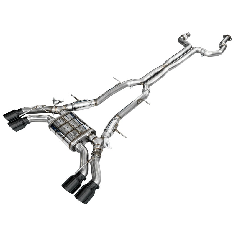 AWE Tuning 2021+ Cadillac CT4-V Blackwing SwitchPath Exhaust - Diamond Black Tips