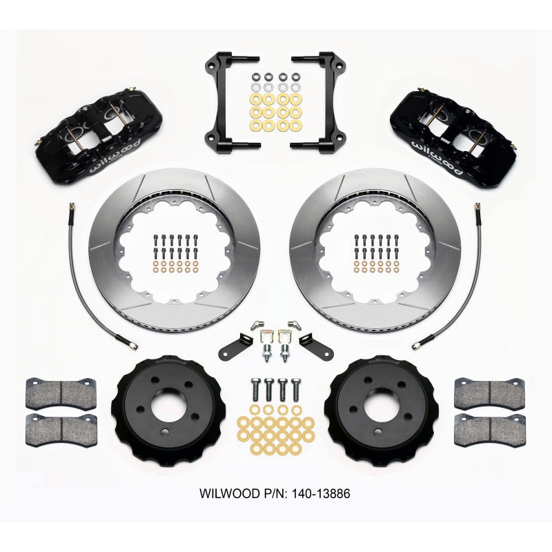 Wilwood AERO6 Front Hat Kit 14.00 2015-Up Mustang w/Lines