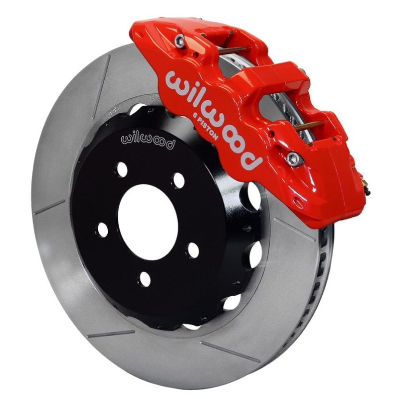 Wilwood AERO6 Front Hat Kit 14.00 Red 2016-Up Camaro w/Lines