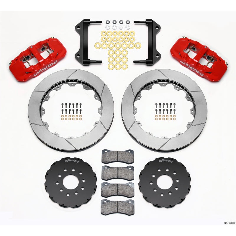Wilwood AERO6 Front Hat Kit 15.00 Red 97-04 Corvette C5/Z06 05-13 C6