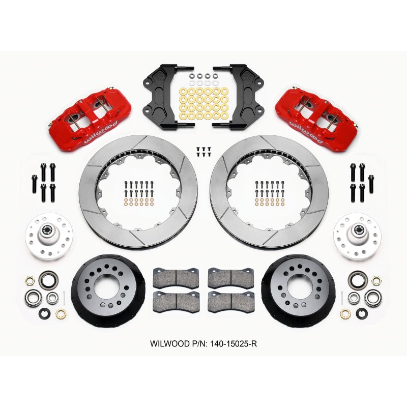 Wilwood AERO6 Front Hub Kit 15.00-Red WWE ProSpindle