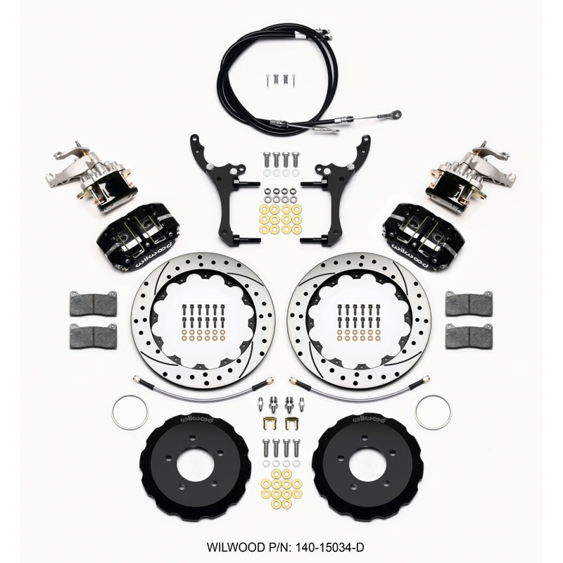 Wilwood Dynapro Radial4 / MC4 Rear Kit 12.88 Drilled 2006-15 Miata w/Lines & Cables