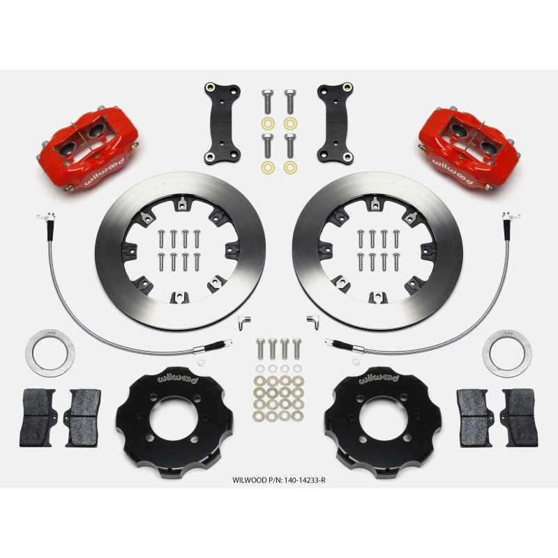 Wilwood Forged Dynalite Front Hat Kit 12.19in Red 2016-Up Mazda MX5 Miata w/ Lines