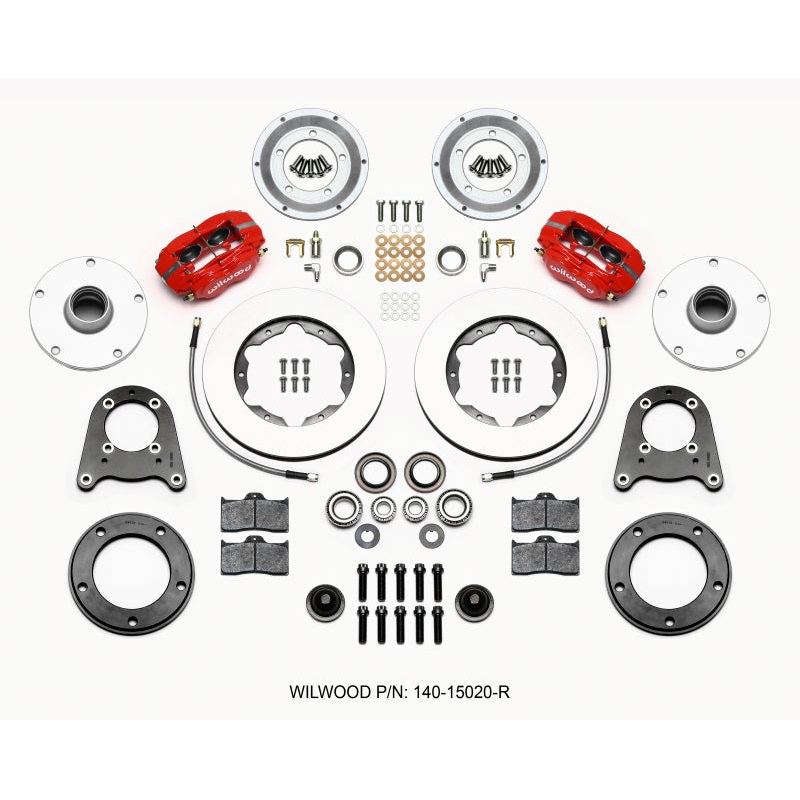 Wilwood Forged Dynalite-M Front Kit 10.75in Red 1950-1955 MG-TD/TF