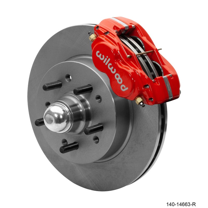 Wilwood Forged Dynalite-M Front Kit 11.5in Red 1 PC Rotor&Hub 58-64 Impala 63-64 Corvette