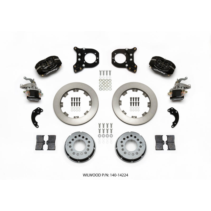 Wilwood Forged Dynalite P/S Rear Kit w/MC4 P-Brake Chev 12 Bolt w/Clip Eliminator