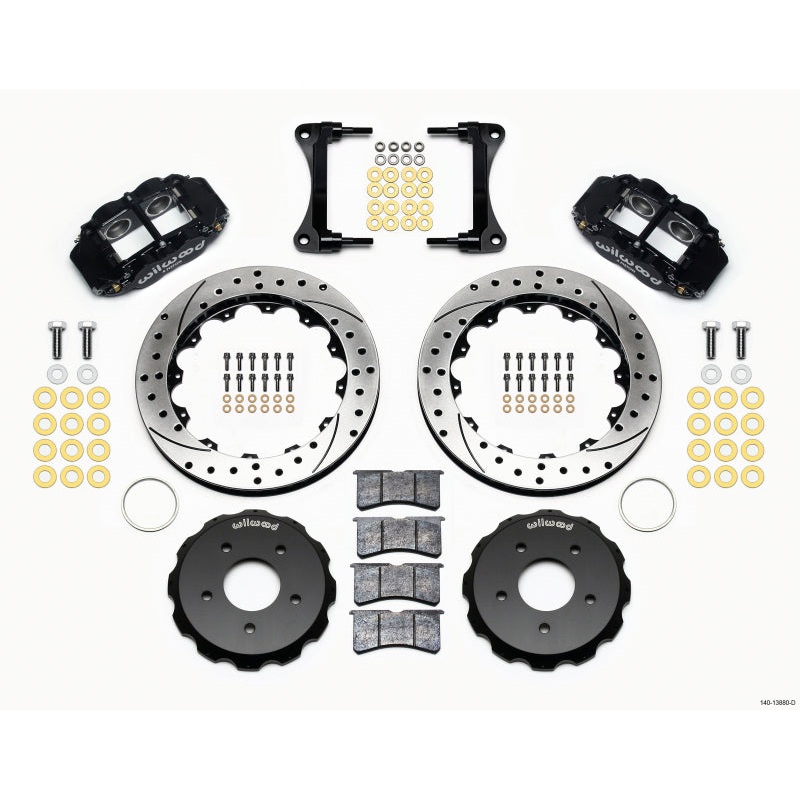 Wilwood Narrow Superlite 4R Front Hat Kit 12.88in Drill 2007-Up Jeep Wrangler