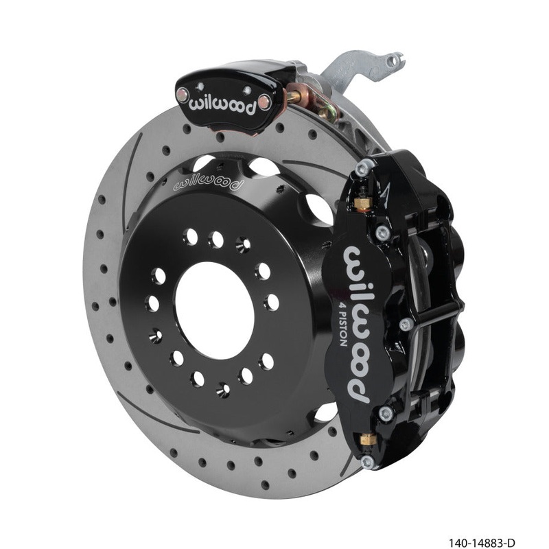 Wilwood Narrow Superlite 4R-MC4 Black Rear Kit 12.88in Drilled Rotor 88-96 Chevy Corvette C4
